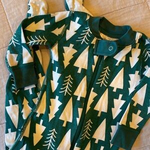 Hanna Andersson Winter Tree Green and White Kids Pajamas